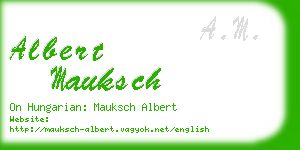 albert mauksch business card